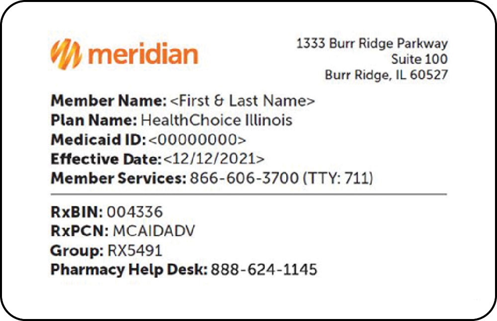 Meridian member ID